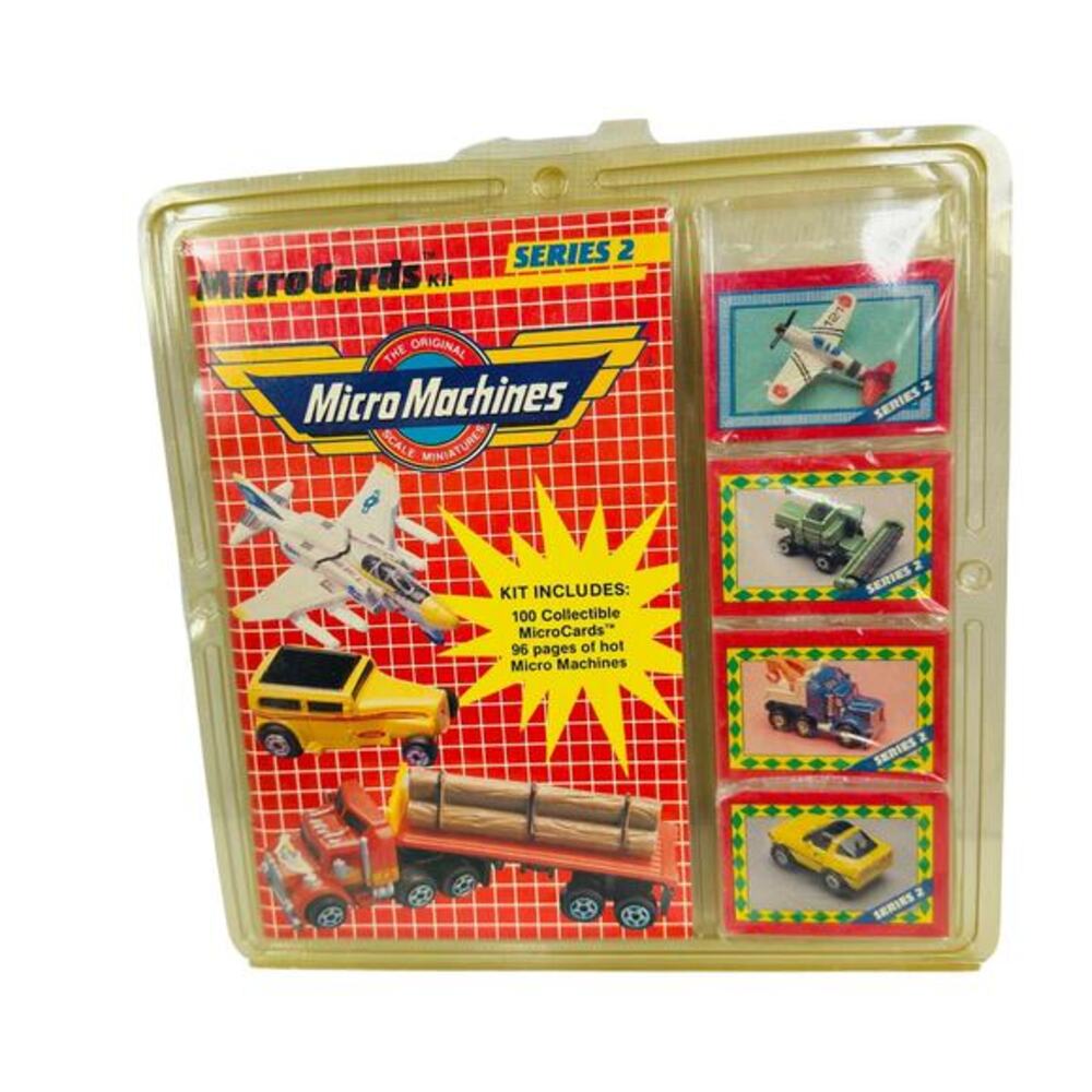 Micro Machines Series 2, 100‎ Trading Cards + Book (1989) Galoob Vintage Cars